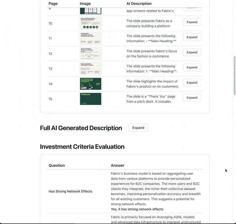 The AI scoring and flagging incoming deals against the firm's criteria