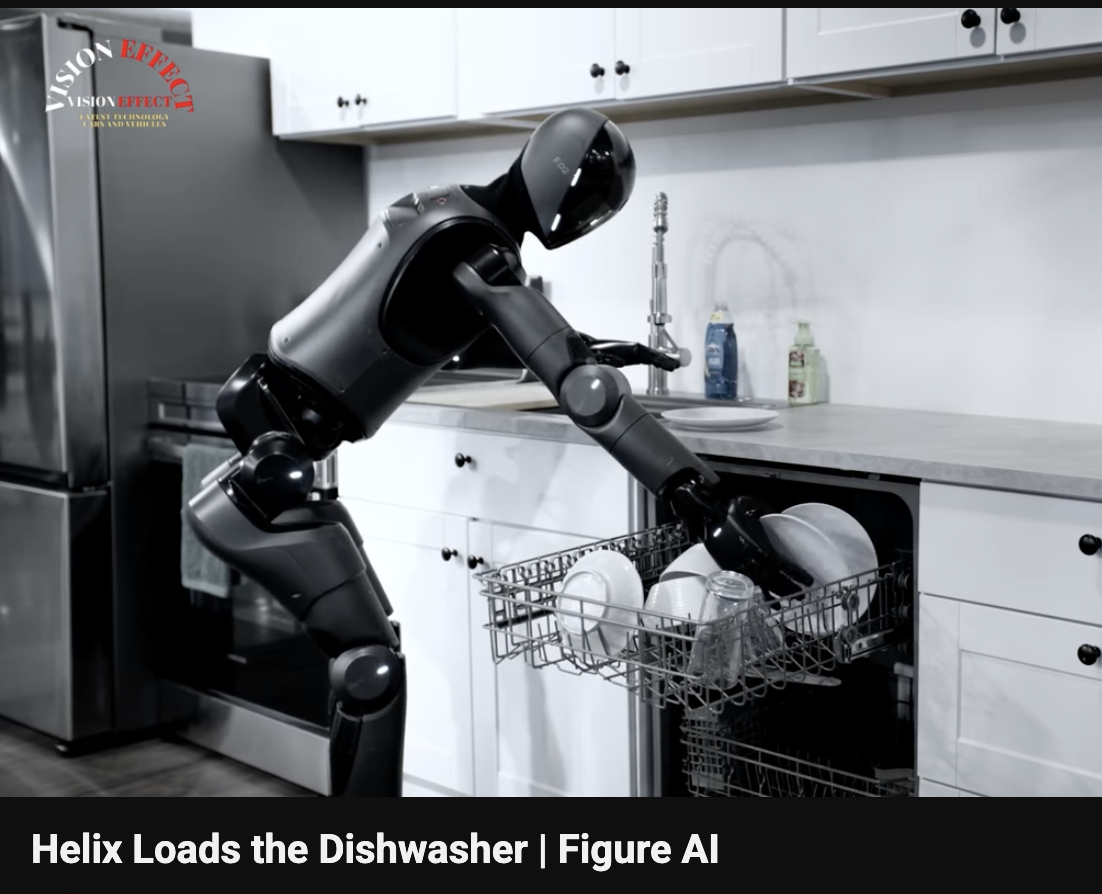 Figure AI’s humanoid robot “Helix” loading a dishwasher