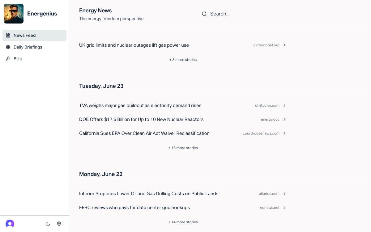 Energenius screenshot